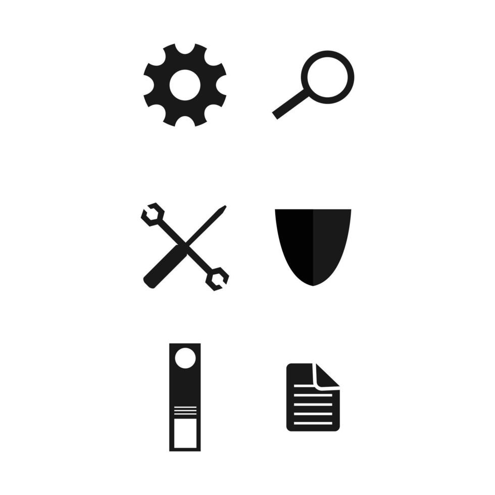silhouette ragnatela e Telefono icona vettore impostato piatto design design illustrazione