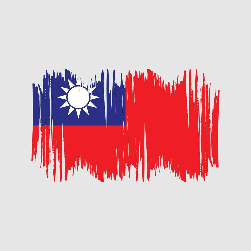 Taiwan bandiera vettore spazzola. nazionale bandiera spazzola vettore