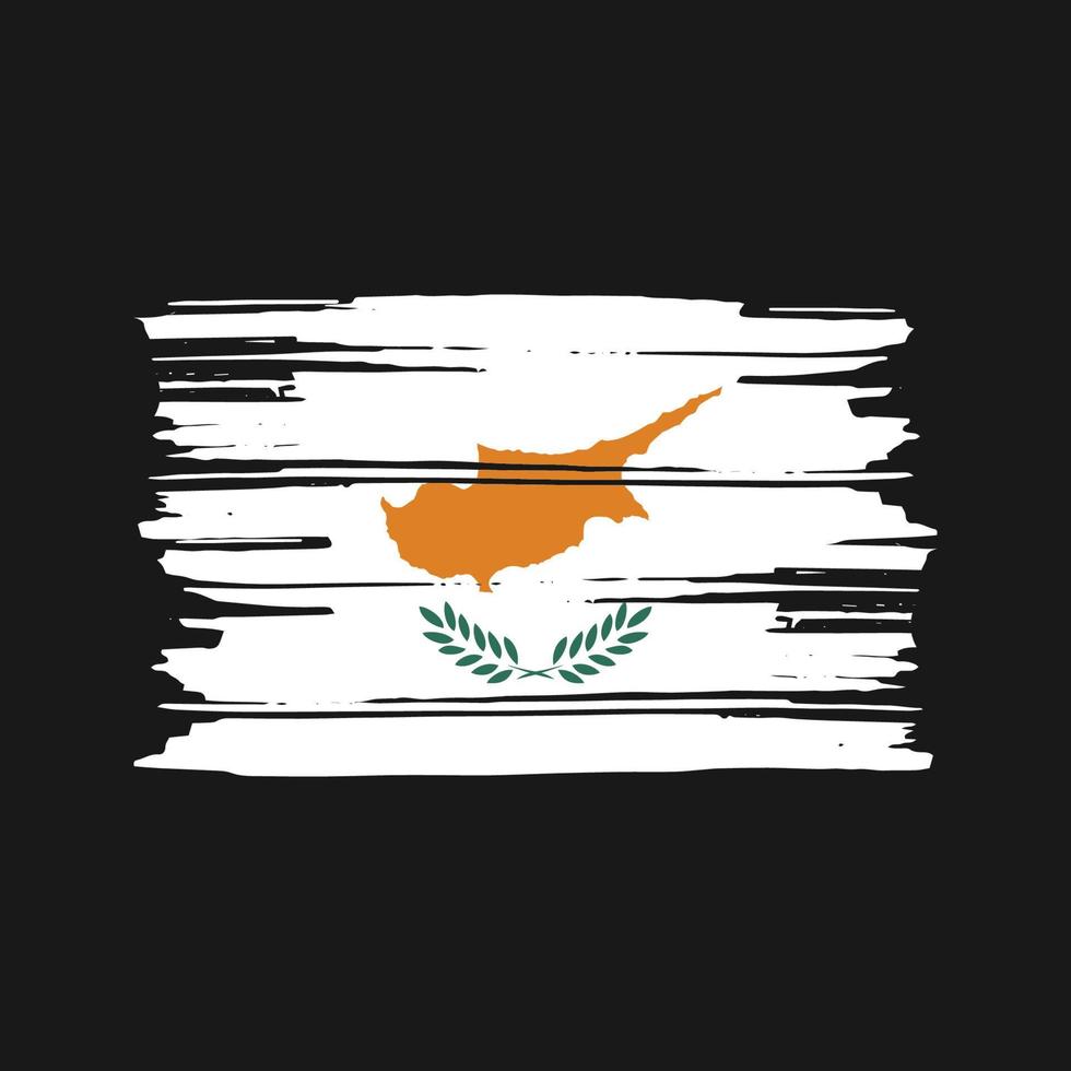 Cipro bandiera spazzola vettore. nazionale bandiera design vettore