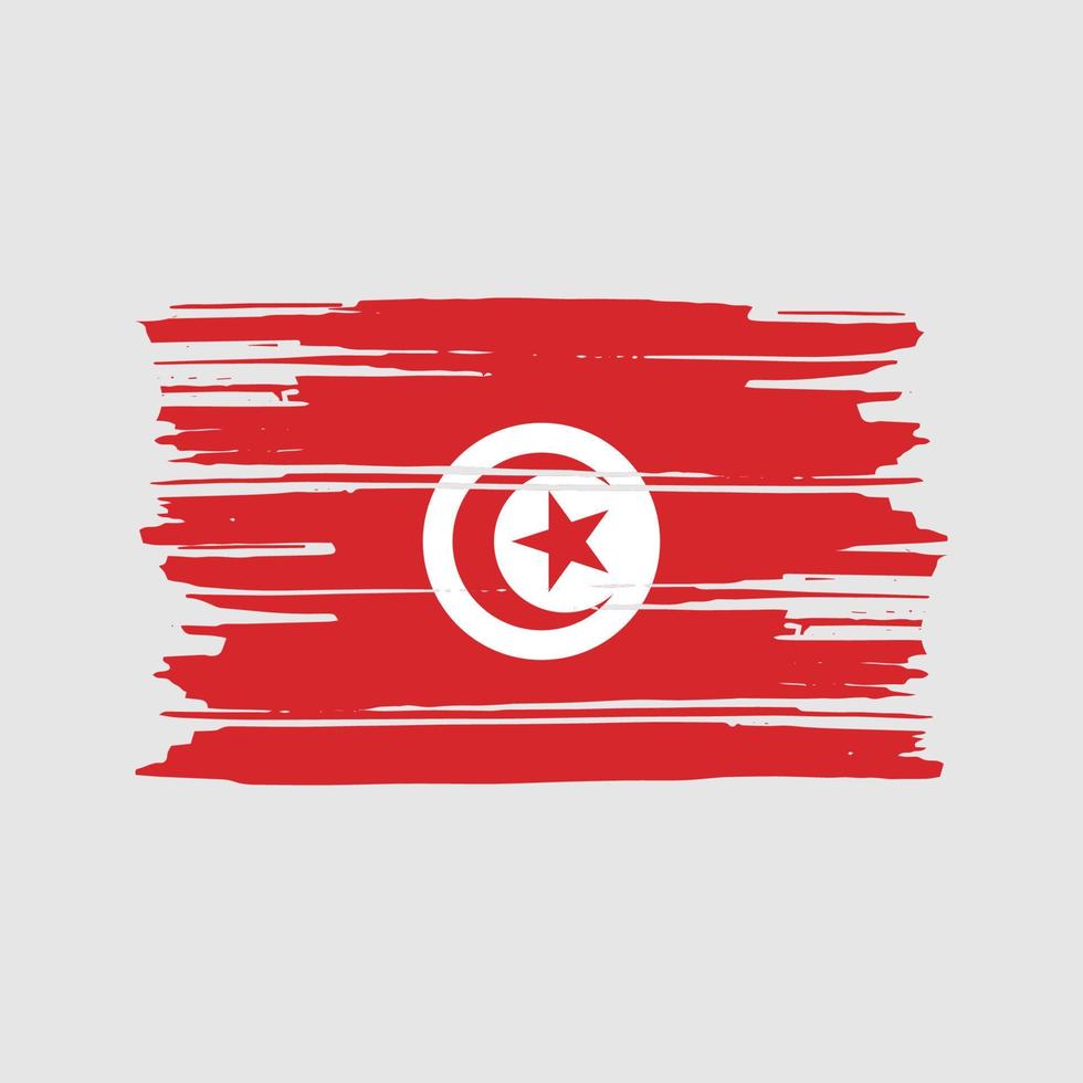 tunisia bandiera spazzola vettore. nazionale bandiera design vettore