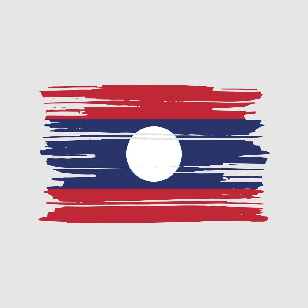 Laos bandiera spazzola vettore. nazionale bandiera design vettore
