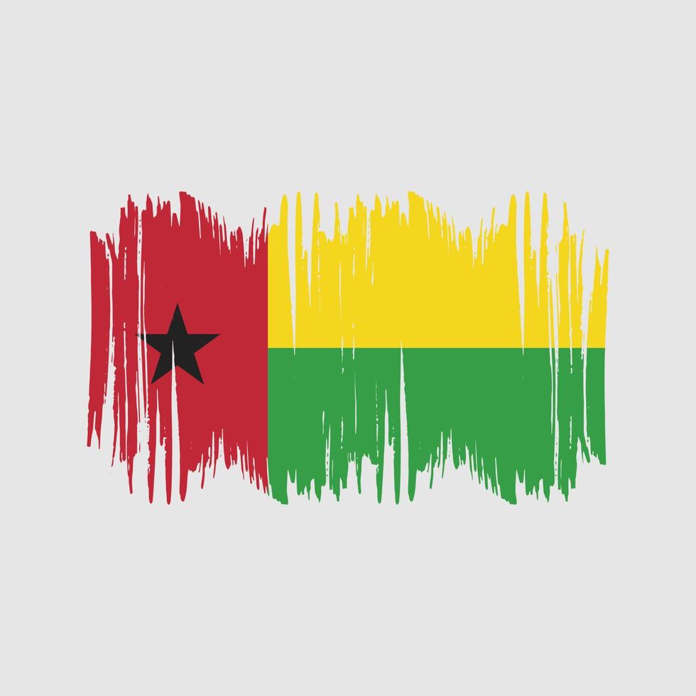 Guinea bissau bandiera vettore spazzola. nazionale bandiera spazzola vettore