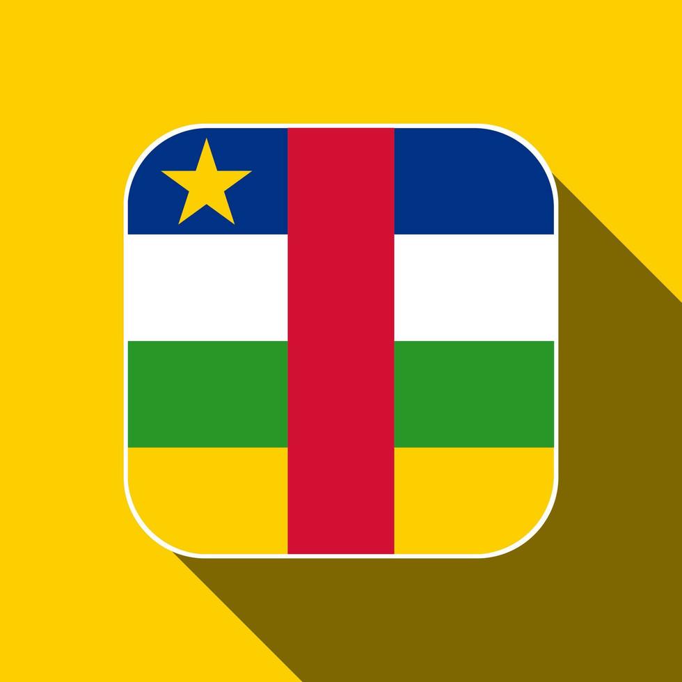 bandiera della repubblica centrafricana, colori ufficiali. illustrazione vettoriale. vettore