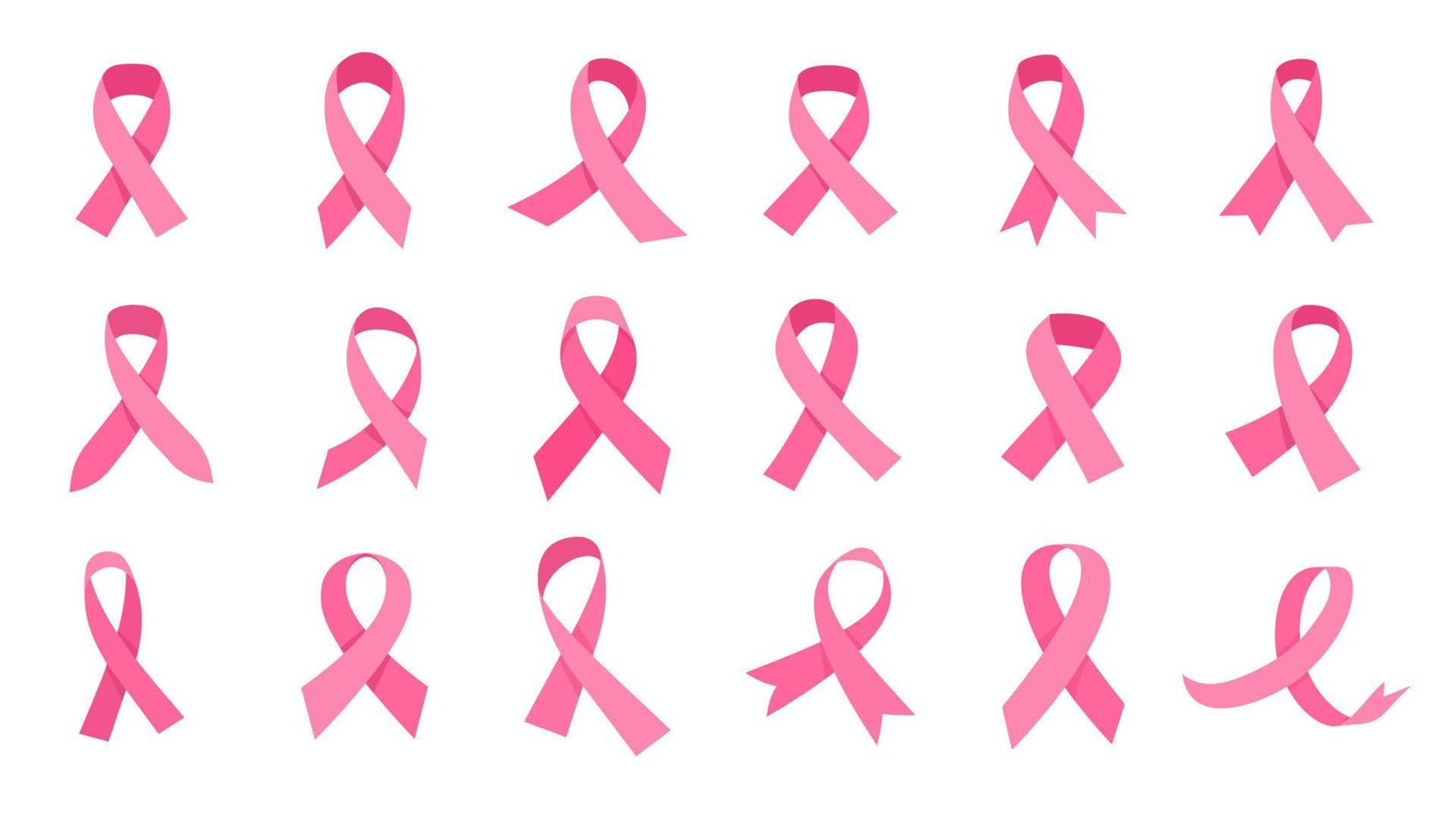 attraversato rosa nastro simbolo di mondo cancro giorno vettore