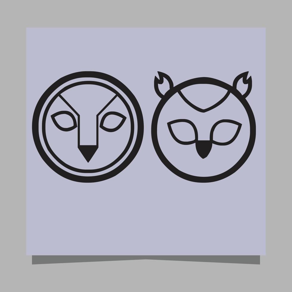 gufo illustrazione vettore logo Immagine su carta, molto adatto per loghi e mascotte