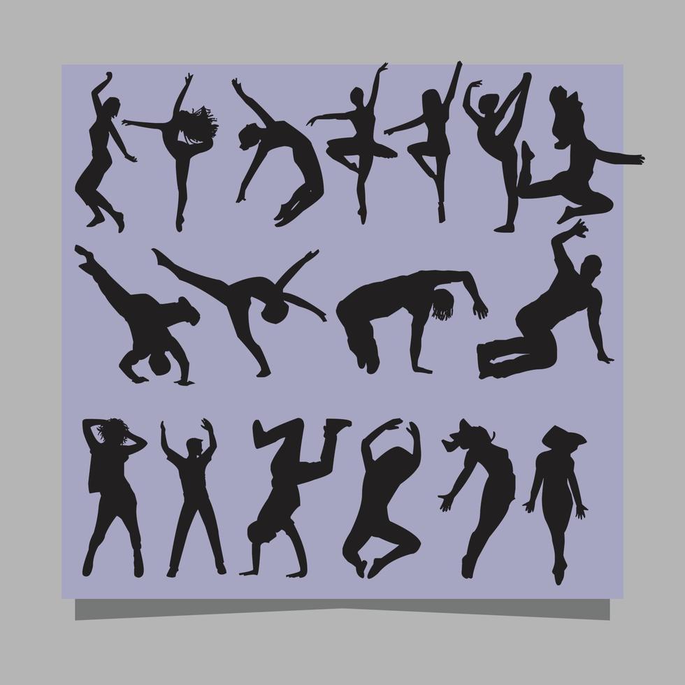 vettore illustrazione di danza icone disegnato su carta, molto adatto per a tema danza manifesti, volantini e loghi