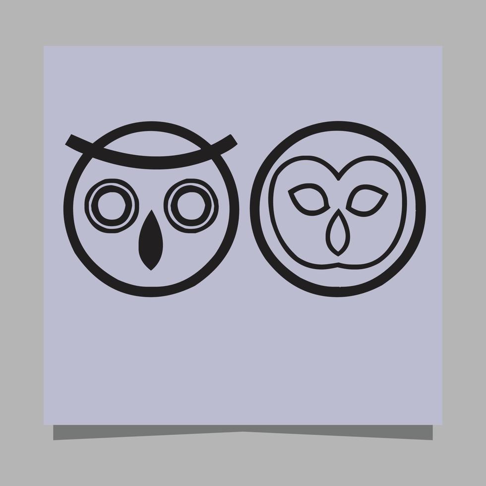 gufo illustrazione vettore logo Immagine su carta, molto adatto per loghi e mascotte