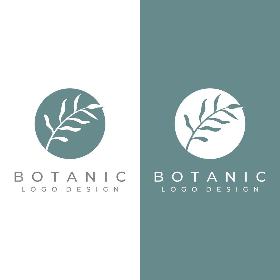 naturale botanico logo biologico modello vettore design con foglie, fiori, steli. con minimalista schema, elegante.adatto per bellezza, distintivo, matrimonio e attività commerciale.