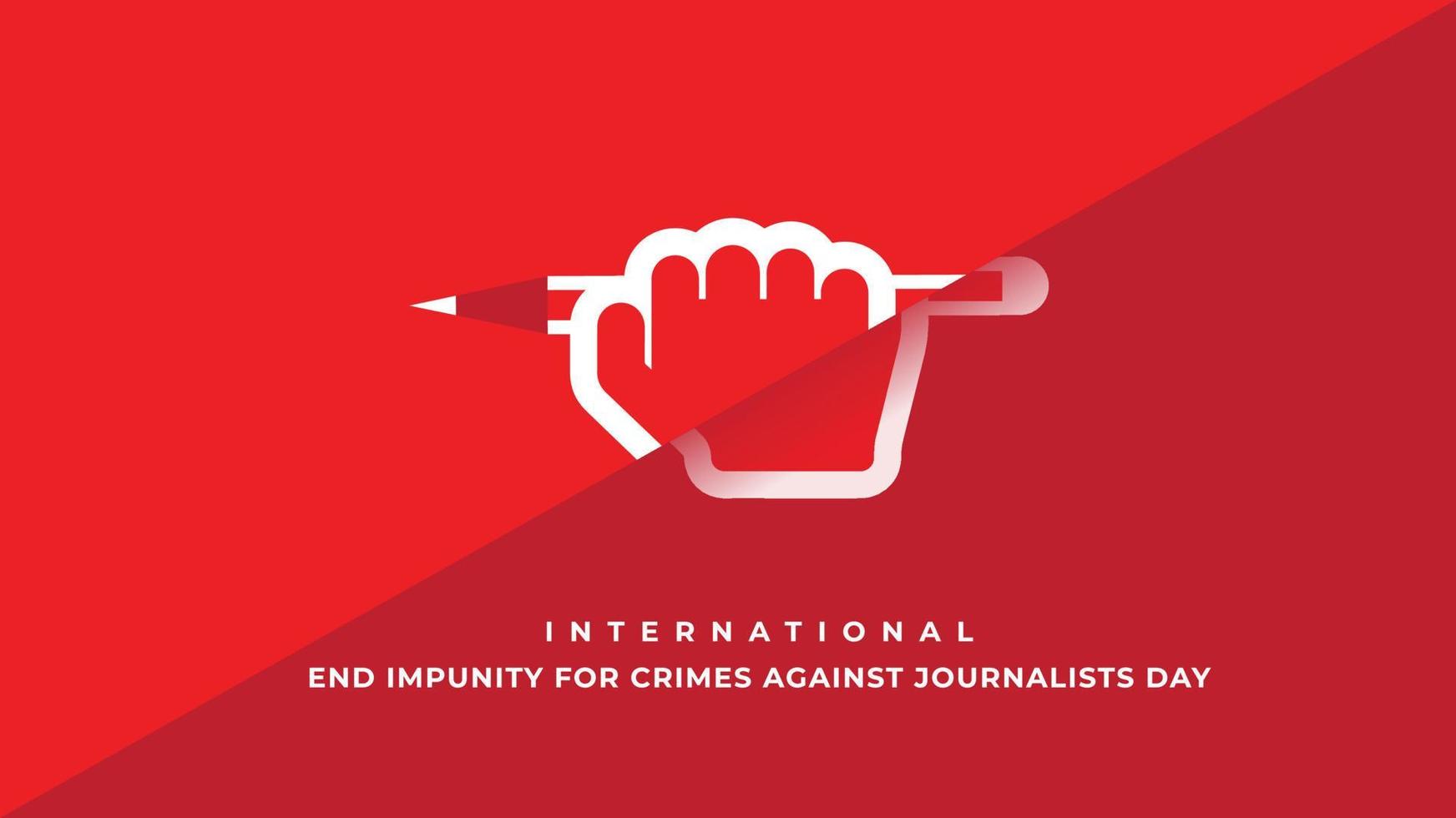internazionale giorno per fine impunità per crimini contro giornalisti. vettore illustrazione