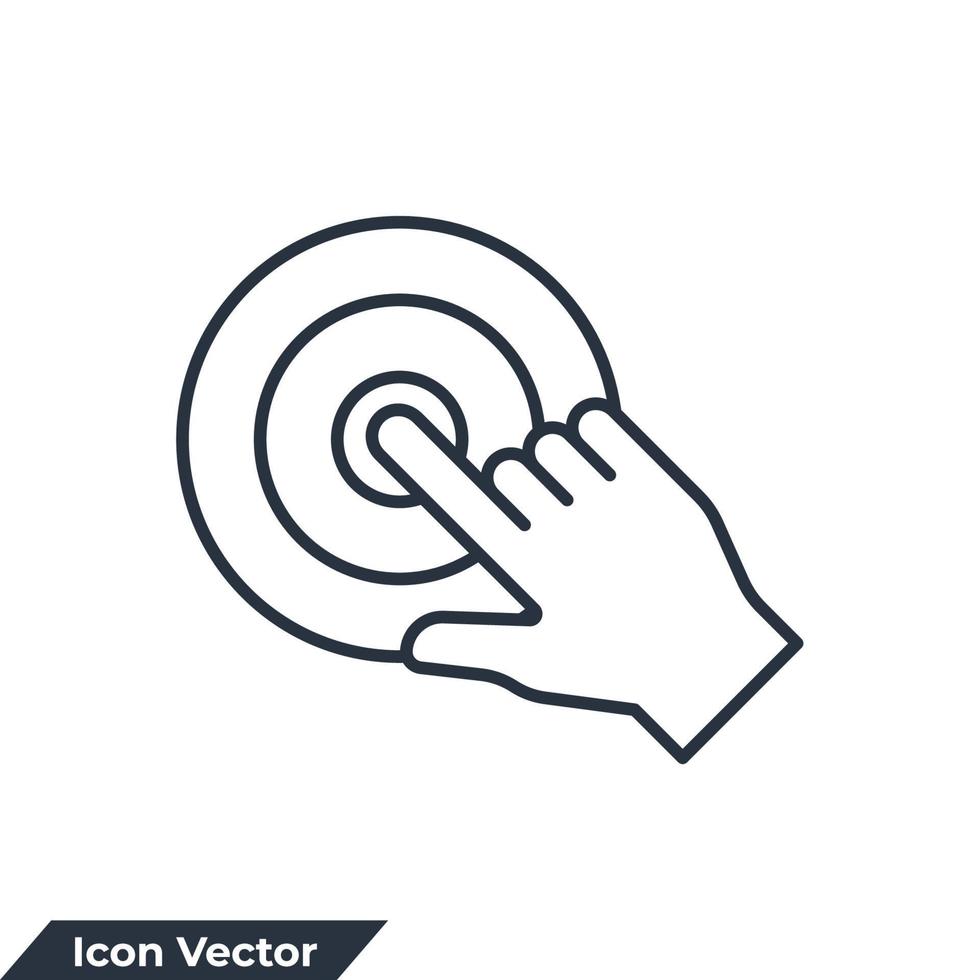obbiettivo icona logo vettore illustrazione. bersaglio simbolo modello per grafico e ragnatela design collezione