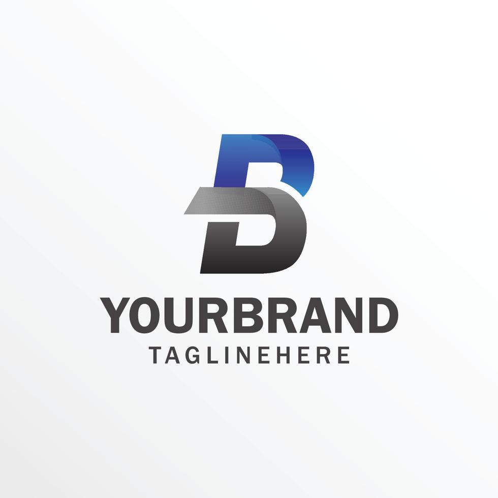 logotipo nel il modulo di il lettera b, astratto stilizzato attività commerciale logo idea, vettore illustrazione