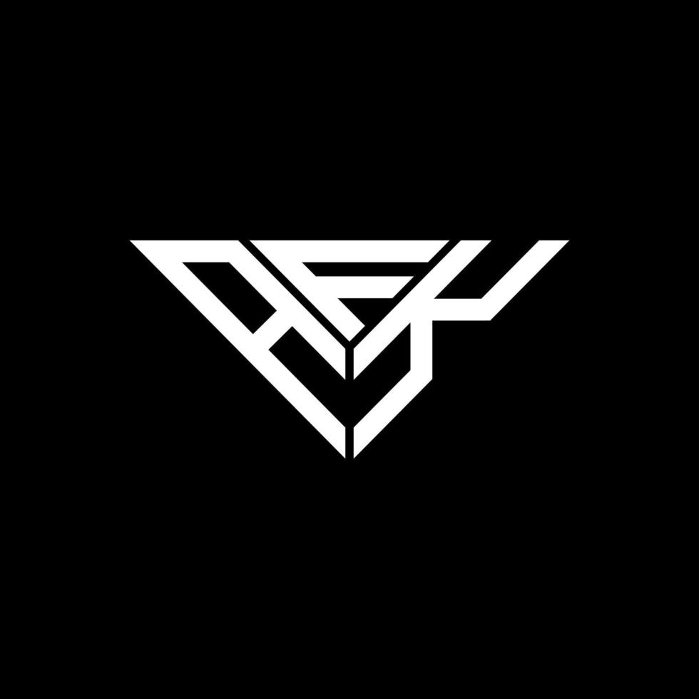 afk lettera logo creativo design con vettore grafico, afk semplice e moderno logo nel triangolo forma.