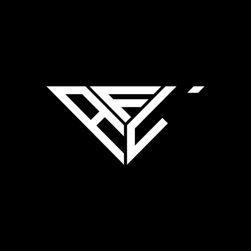 afl lettera logo creativo design con vettore grafico, afl semplice e moderno logo nel triangolo forma.