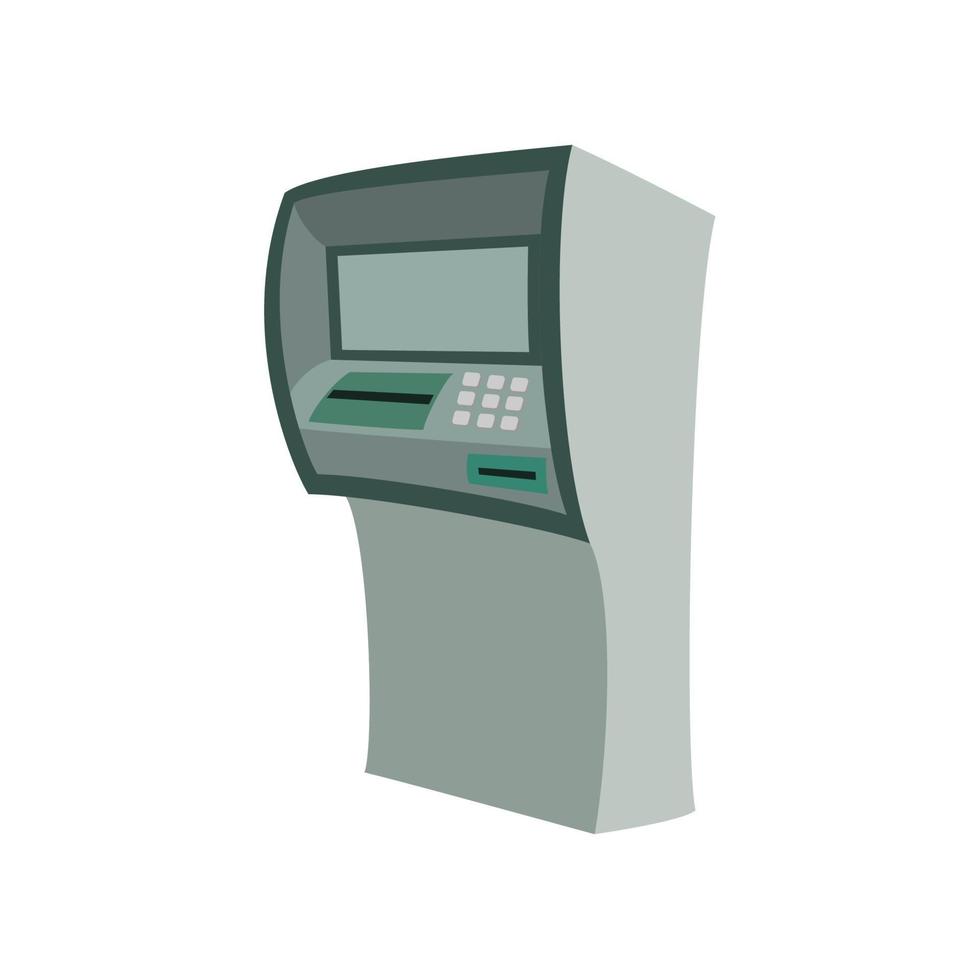 banca ATM macchina, per ritirarsi i soldi, realistico vettore isolato su bianca sfondo