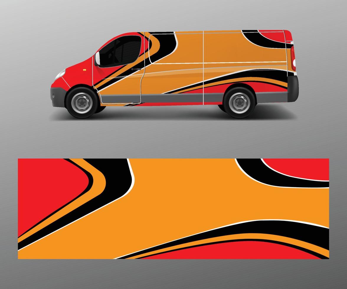 carico furgone avvolgere vettore, grafico astratto banda disegni per avvolgere il branding veicolo vettore