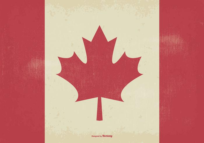 Bandiera del Canada vecchio stile vettore