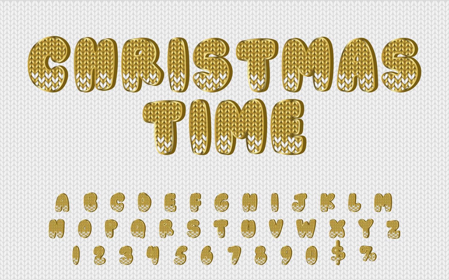 suo Natale tempo lettering con inverno a tema alfabeto. uso lettere e simboli per marketing materiali, carte, banner e manifesti vettore