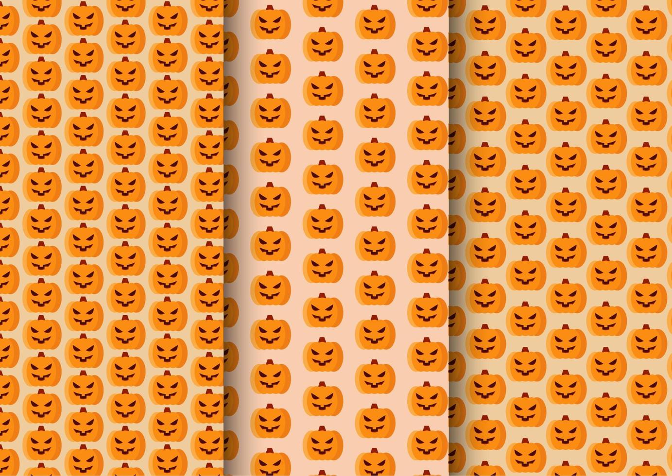 impostato di Halloween zucca modello vettore