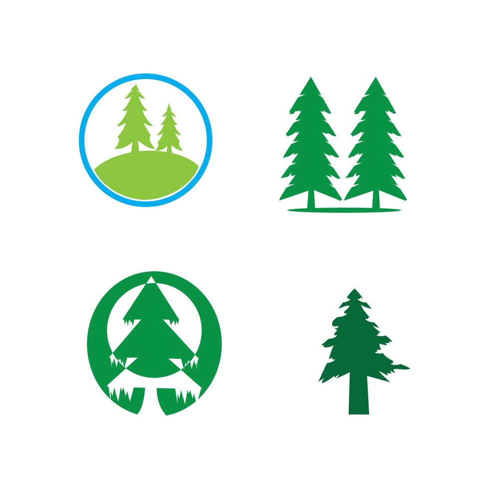 pino albero logo illustrazione vettore design