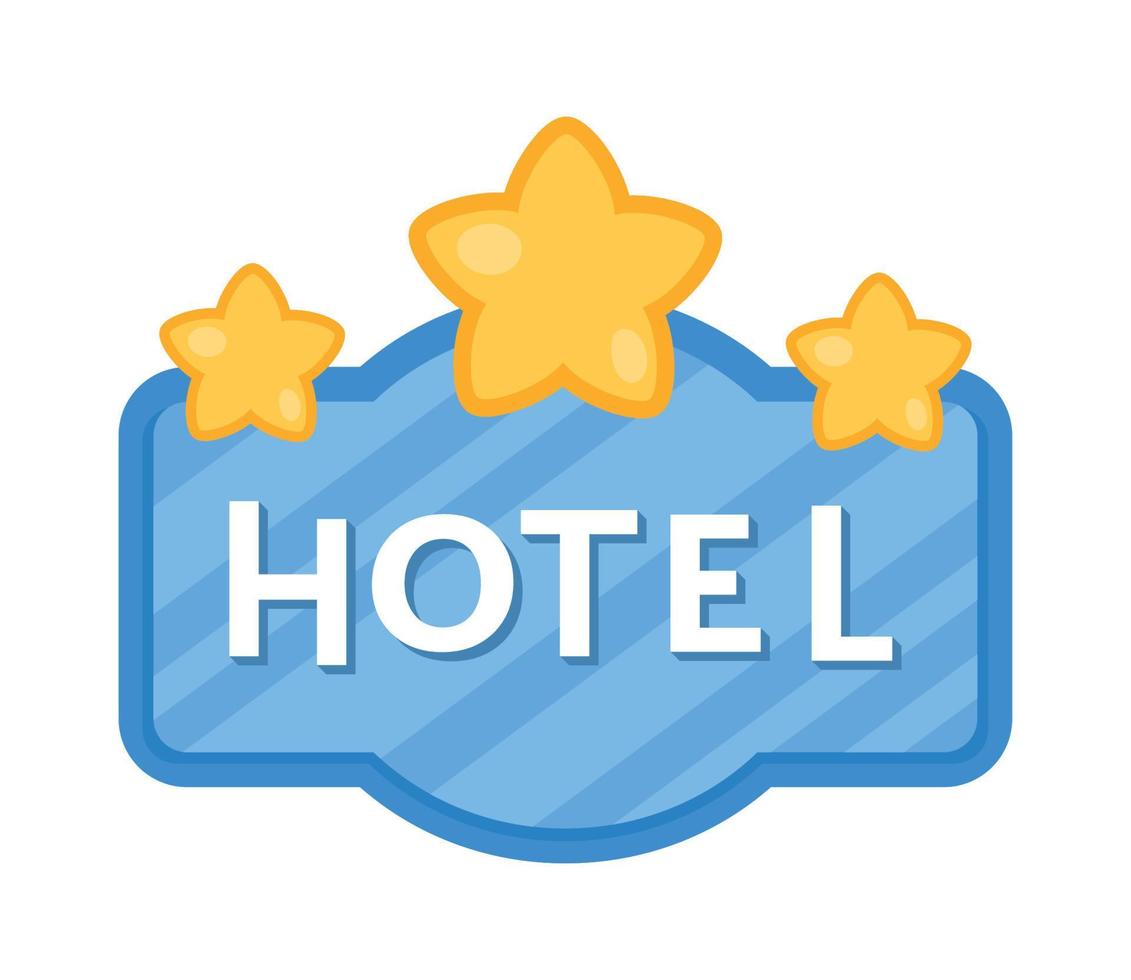 Hotel etichetta con stelle vettore