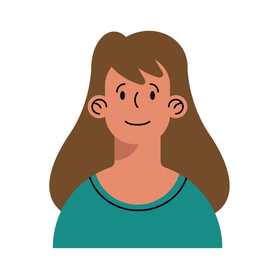 personaggio avatar di giovane donna vettore
