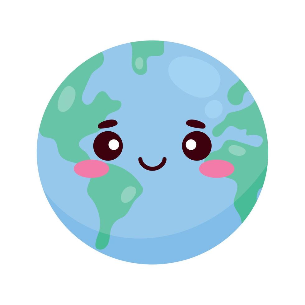 emoji del pianeta terra del mondo vettore