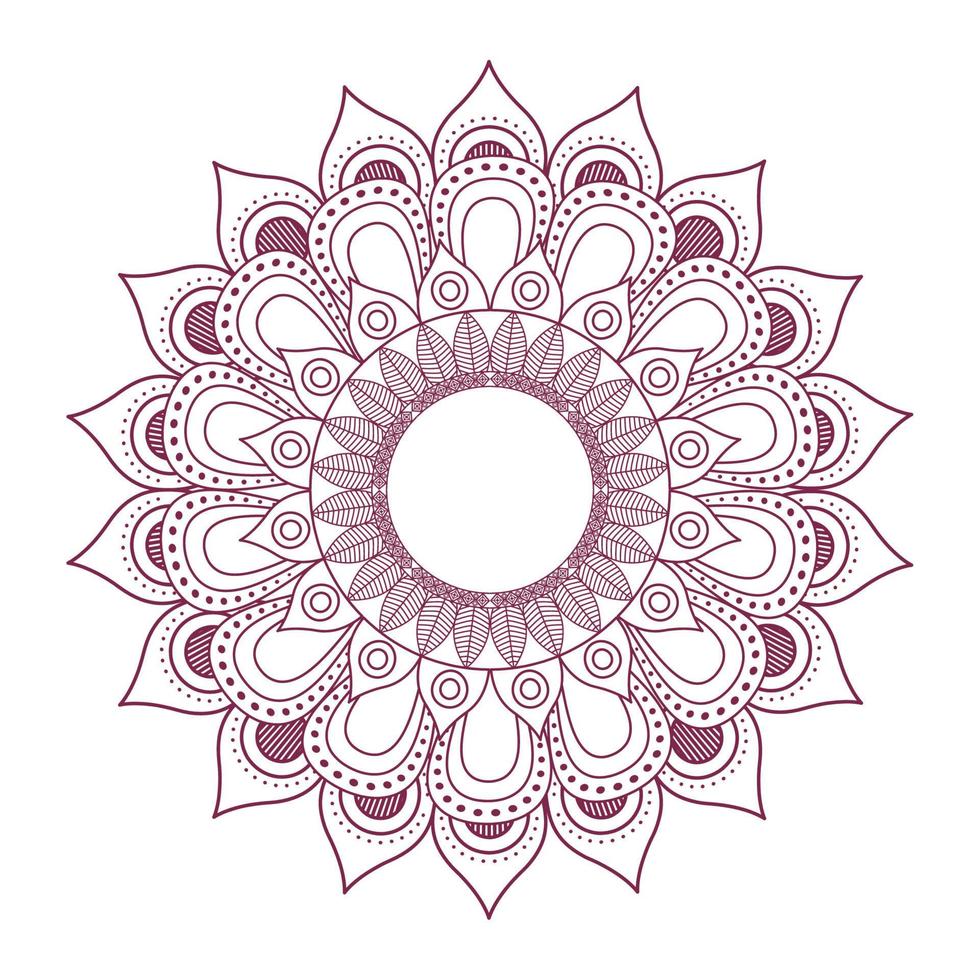 mandala rosso colore vettore