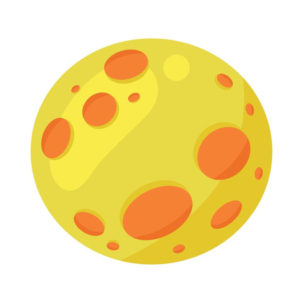 giallo pianeta spazio esterno vettore