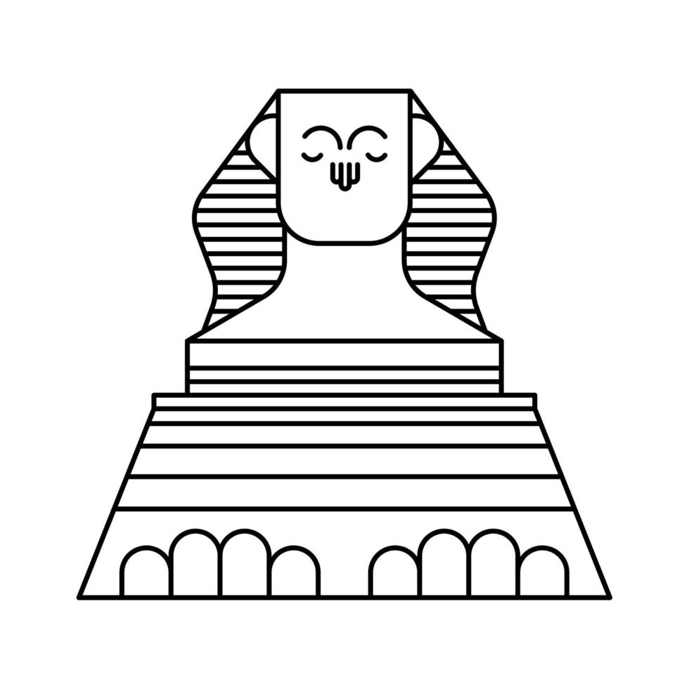 grande sfinge di Giza famoso punto di riferimento vettore