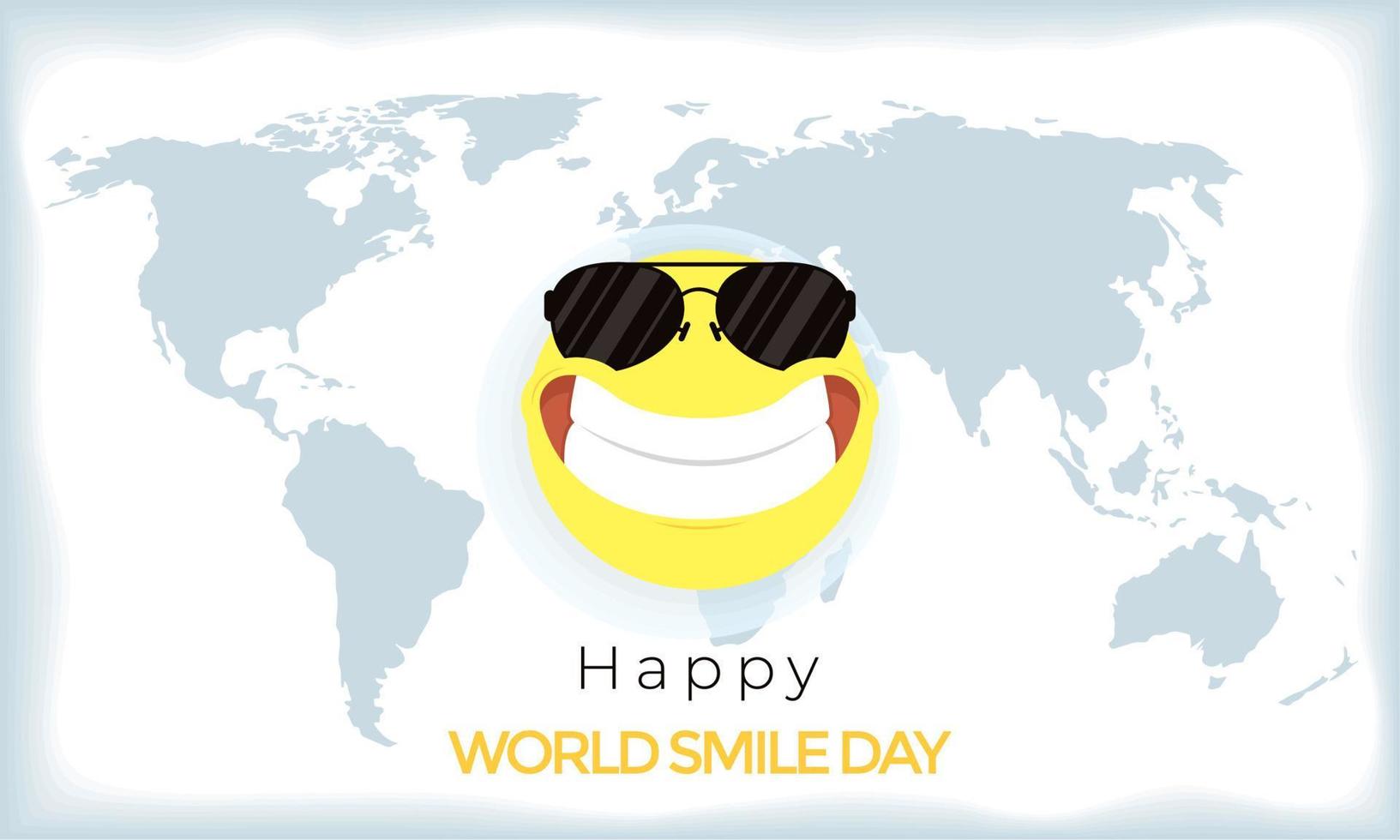 poster della giornata mondiale del sorriso vettore