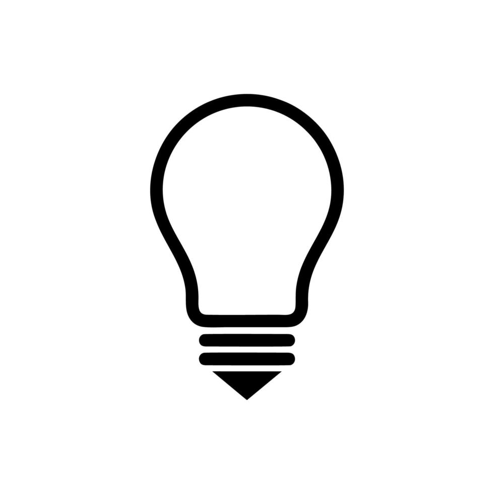 leggero lampadina linea icona vettore, isolato su bianca sfondo. idea cartello, soluzione, pensiero concetto vettore