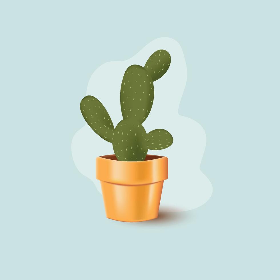 bellissimo cactus pianta 3d vettore