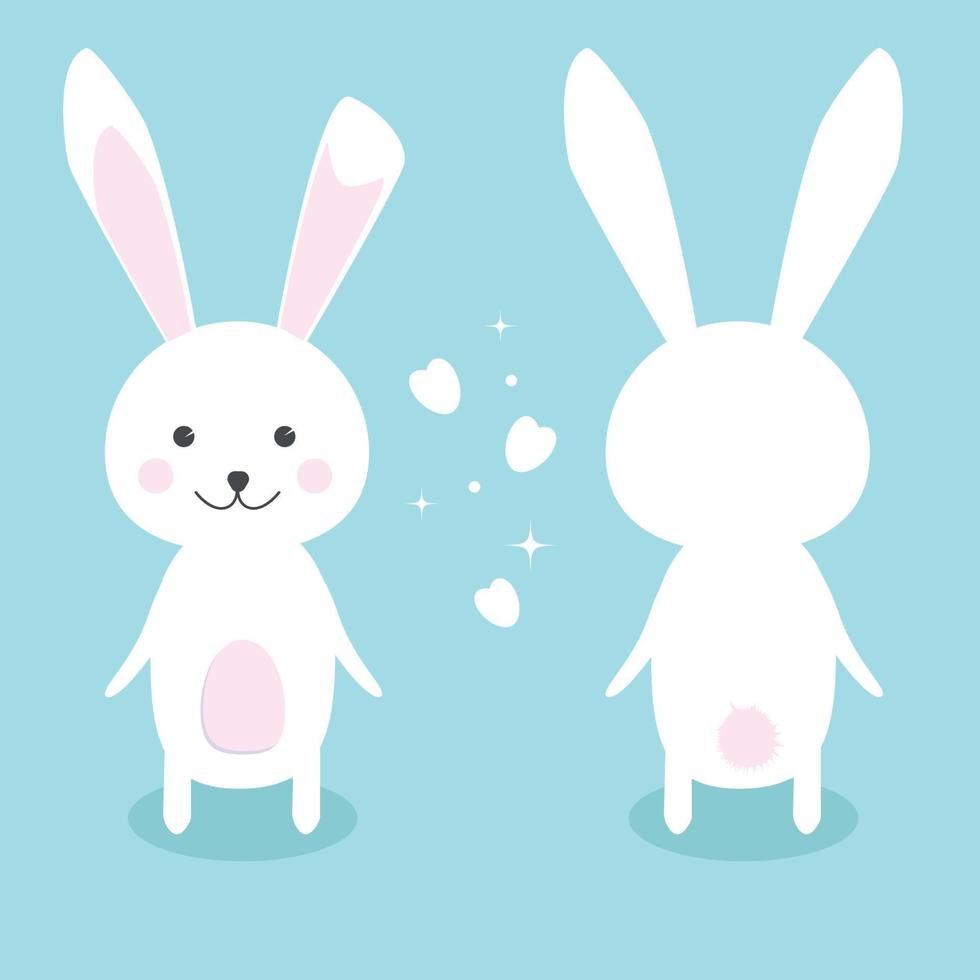 coniglio nuovo anno divertente 2023 vettore illustrazione con Pasqua coniglietto carino cartone animato personaggio coniglio