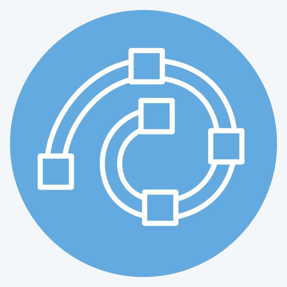 icona disegnare spirale. relazionato per grafico design utensili simbolo. blu occhi stile. semplice design modificabile. semplice illustrazione. semplice vettore icone