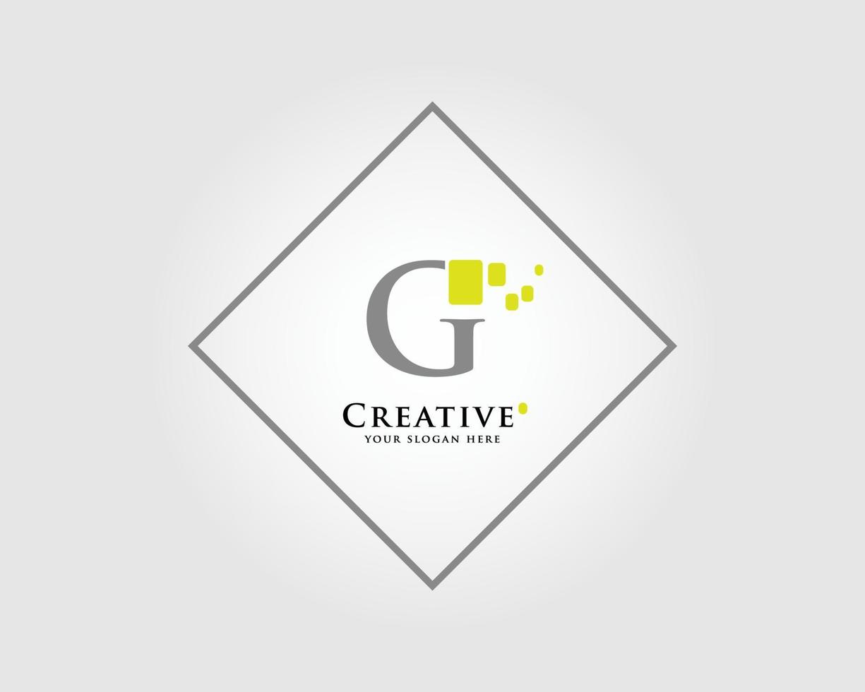 il lettera g logo design con un' combinazione di verde piazze è adatto per il tuo attività commerciale marca. vettore