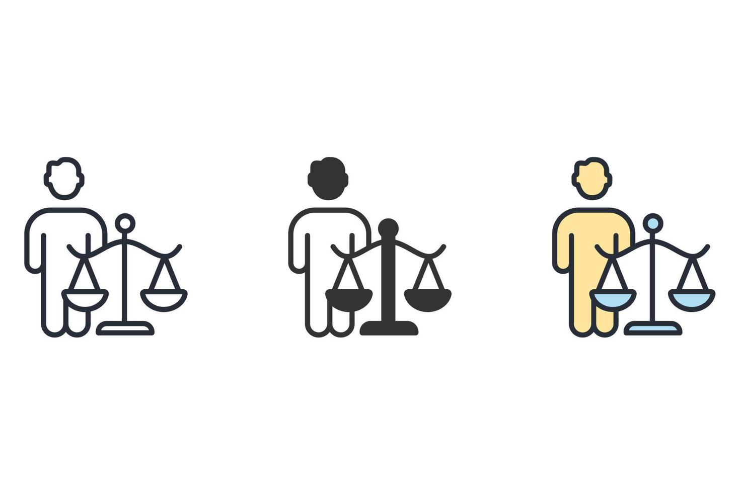 icone di moralità simbolo elementi vettoriali per il web infografica