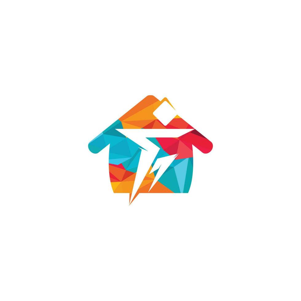 casa umano atleta vettore logo design.