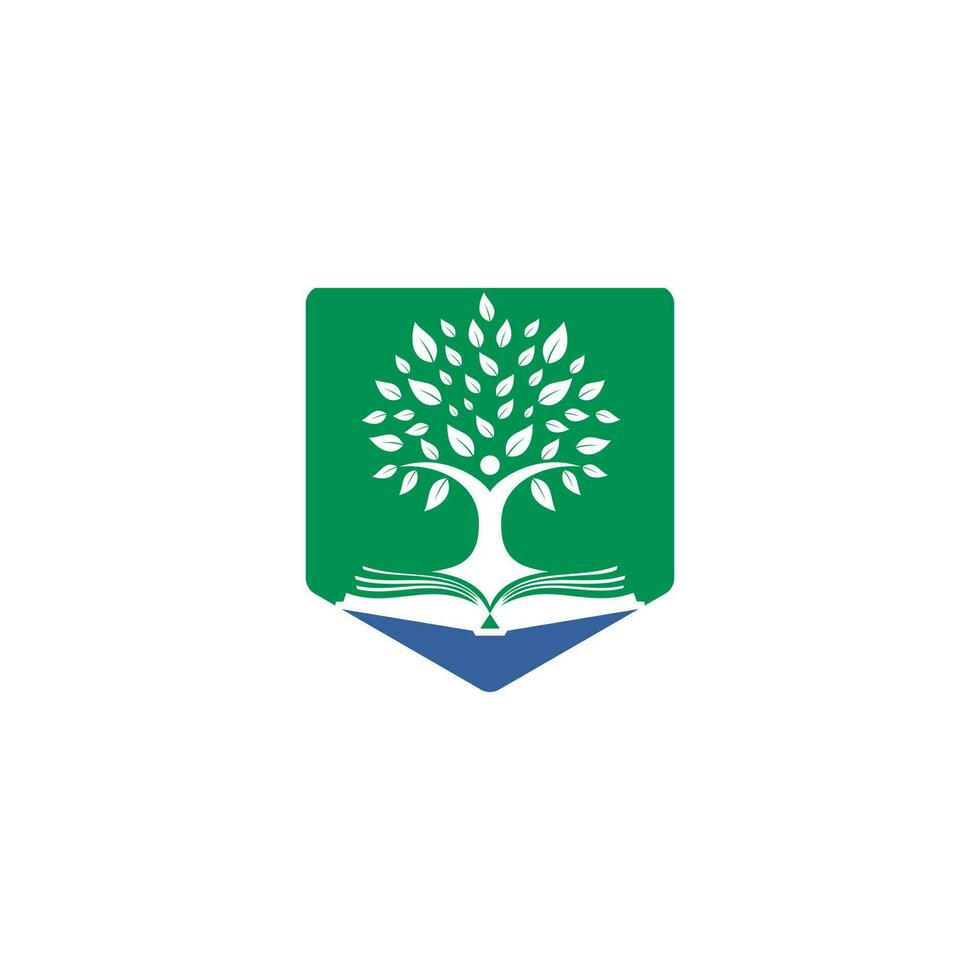 umano albero logo design. capo formazione scolastica logo design. vettore