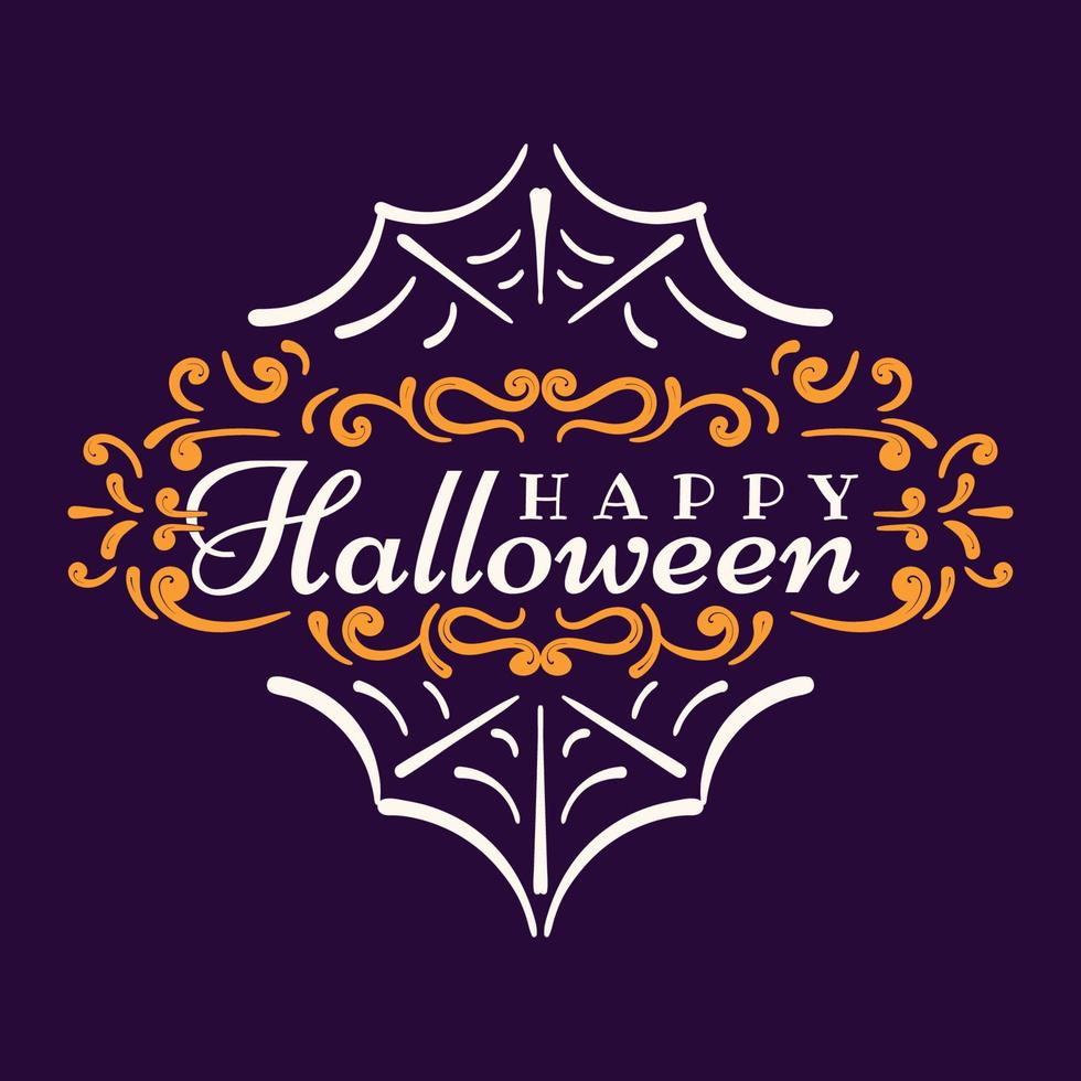 contento Halloween lettering vettore design