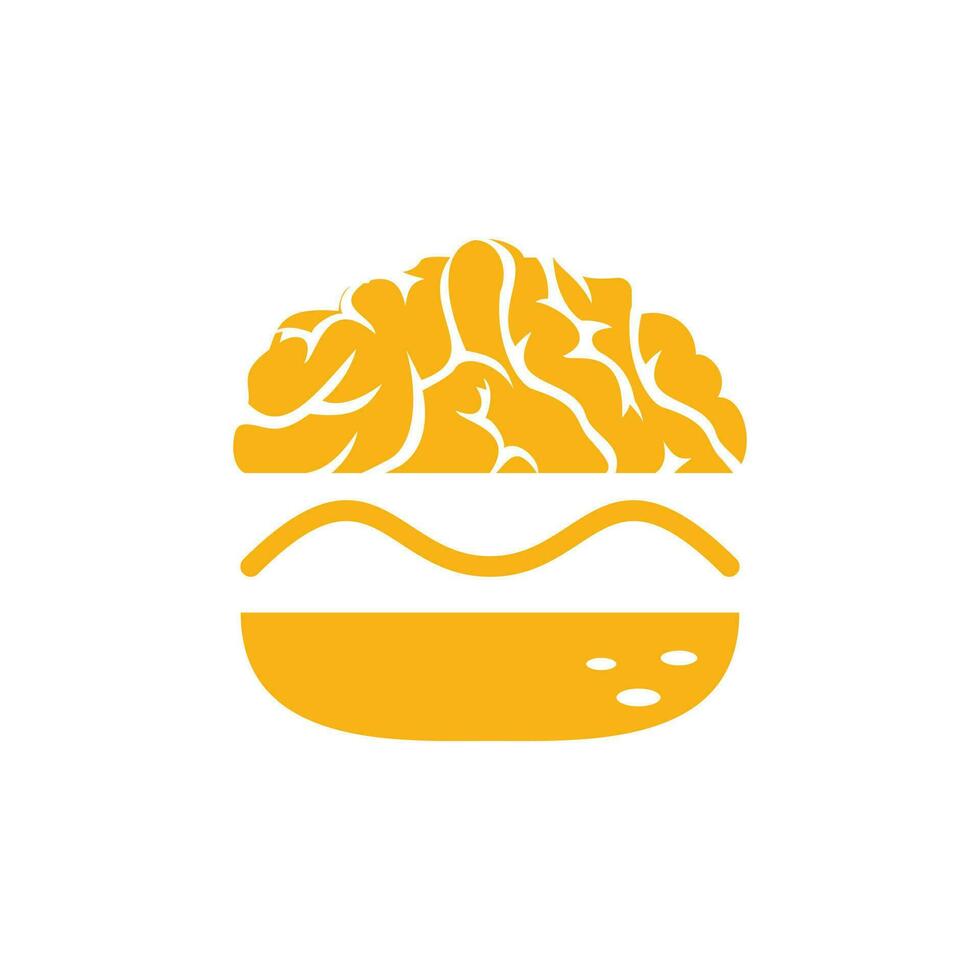 hamburger cervello vettore logo design modello. veloce cibo bar logo design.