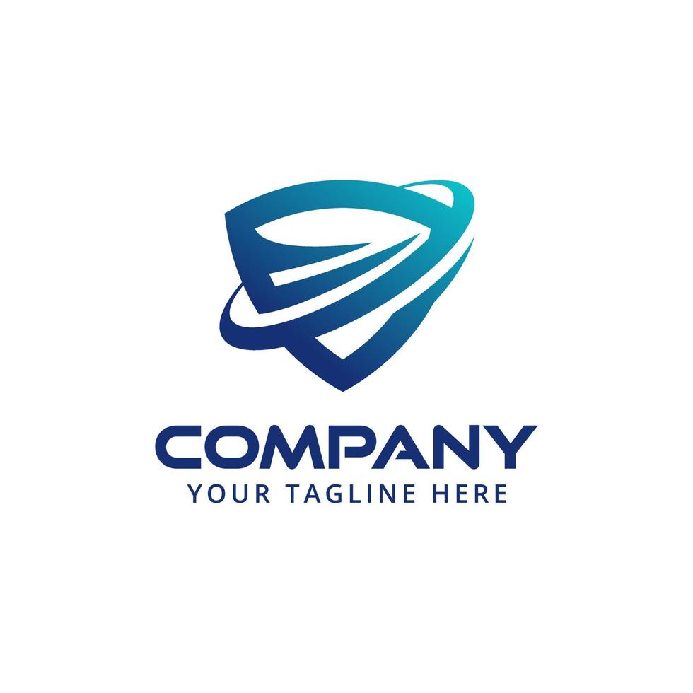scudo sicurezza astratto logo per tecnologia, ingegneria, aviazione, drone, la logistica azienda vettore