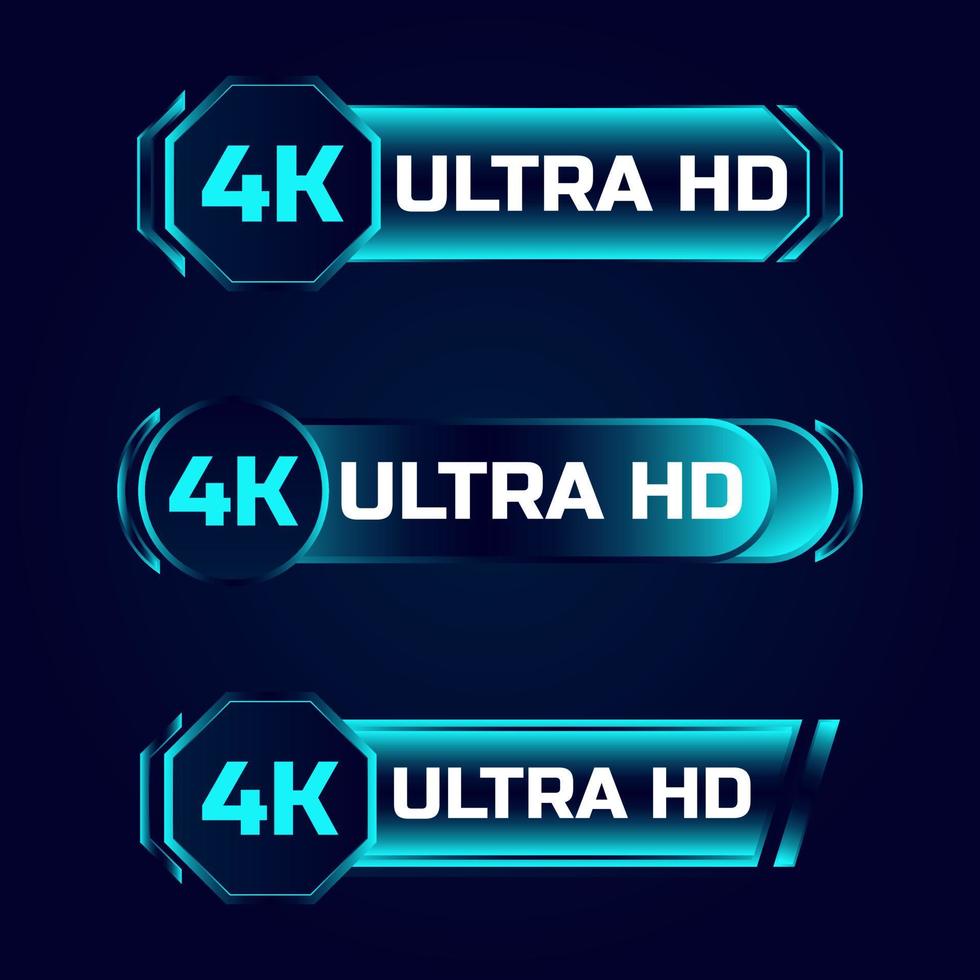 4k ultra HD bandiera vettore