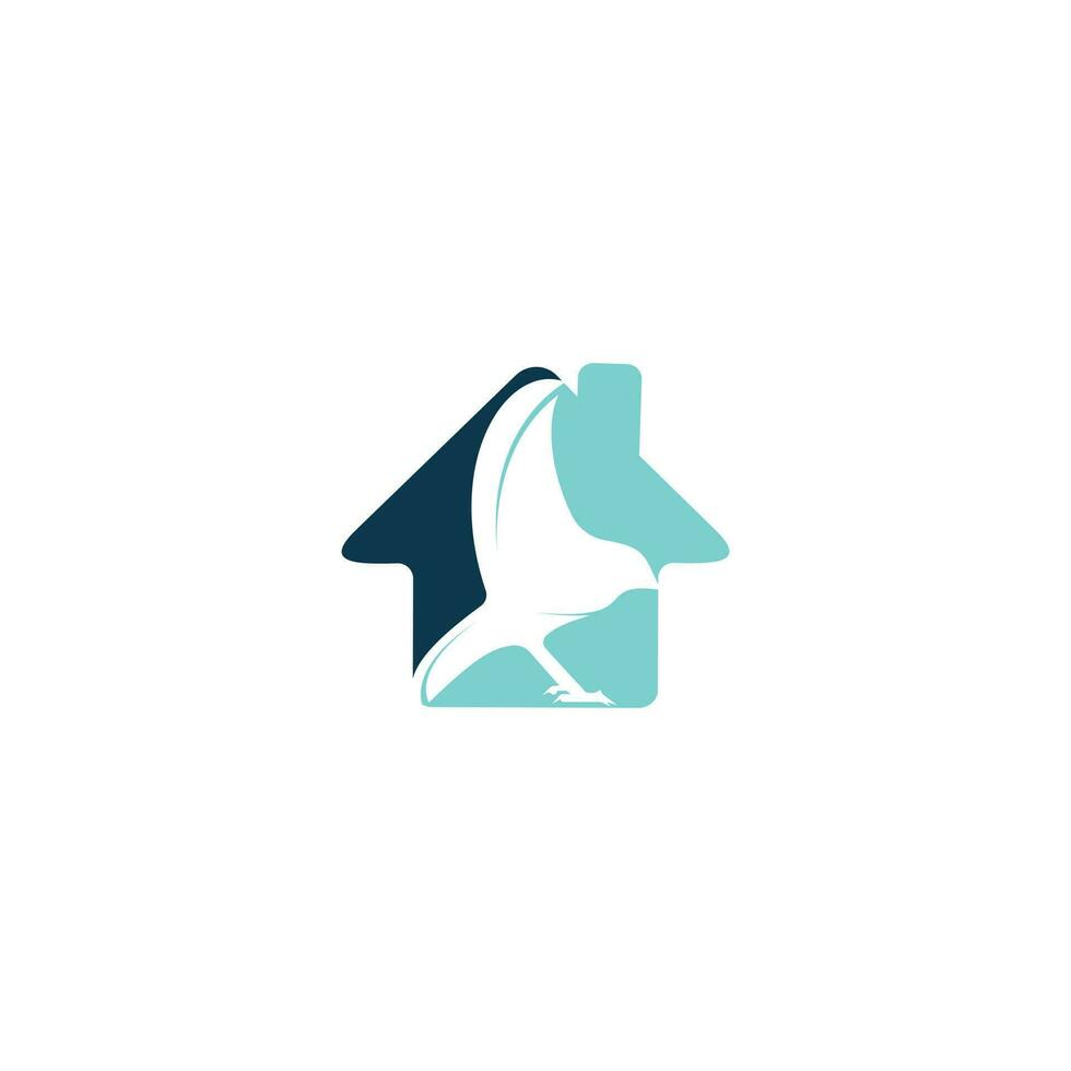 casa uccello vettore logo design.
