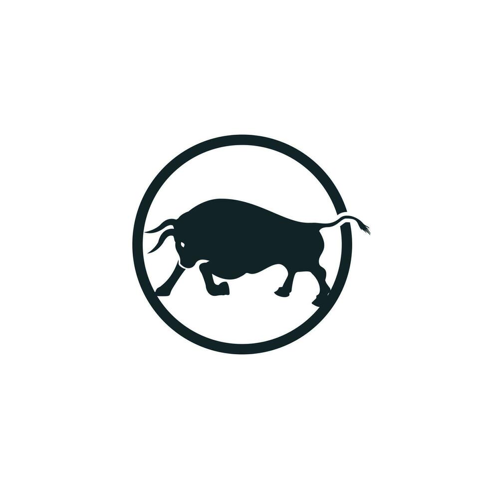 Toro vettore logo design. semplice animale vettore logo design modello.