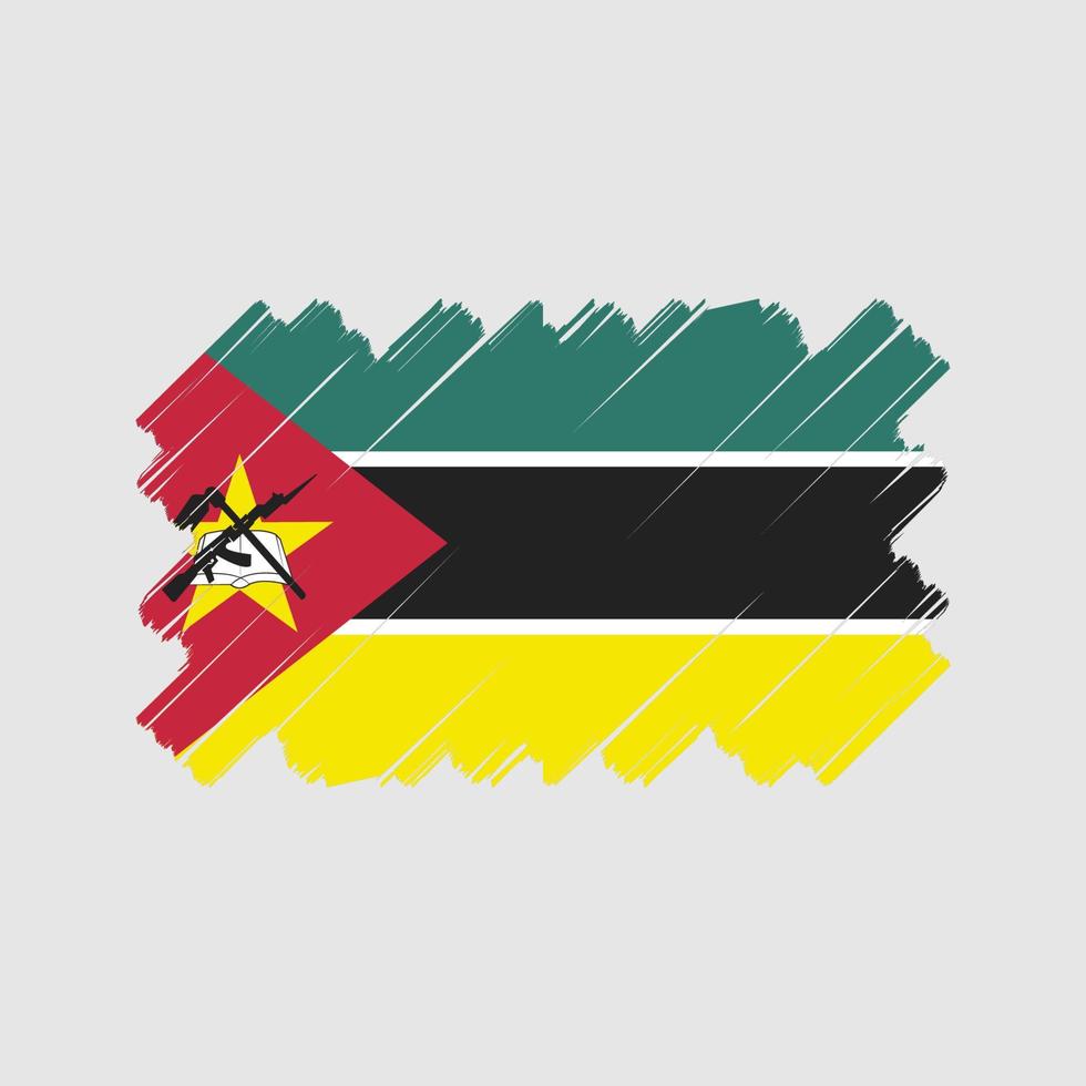 disegno vettoriale bandiera mozambico. bandiera nazionale