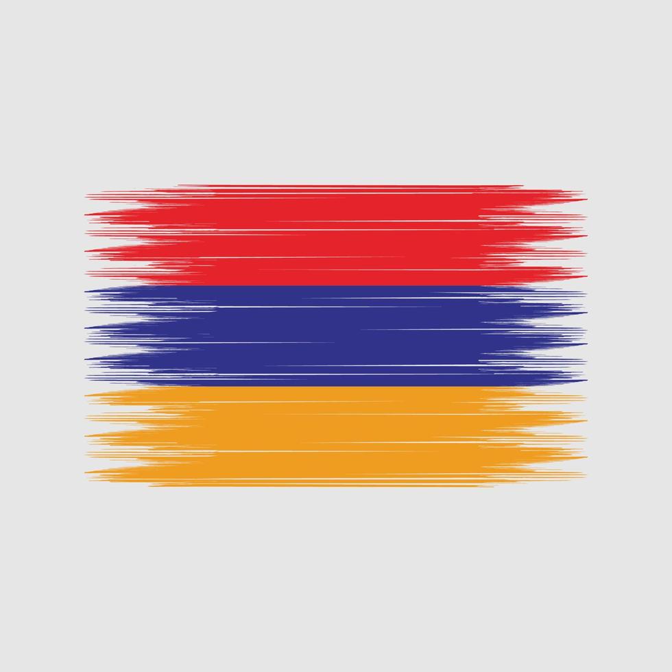 pennello bandiera armena. bandiera nazionale vettore