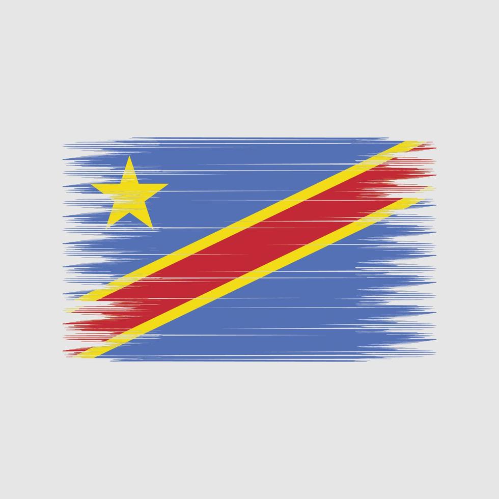 pennello bandiera repubblica congo. bandiera nazionale vettore