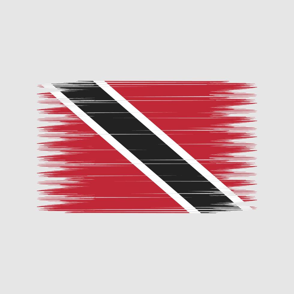spazzola bandiera trinidad e tobago. bandiera nazionale vettore