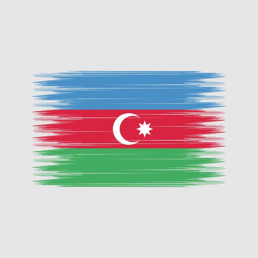 pennello bandiera azerbaigian. bandiera nazionale vettore