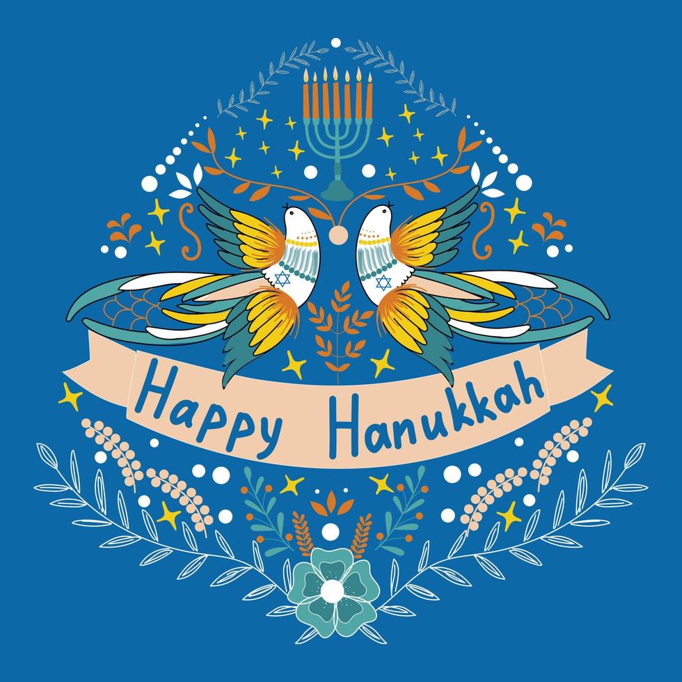 vettore illustrazione di hanukkah